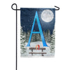 America Forever Winter Moon Monogram Garden Flag