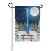 America Forever Winter Moon Monogram Garden Flag