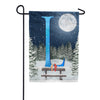 America Forever Winter Moon Monogram Garden Flag