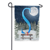 America Forever Winter Moon Monogram Garden Flag
