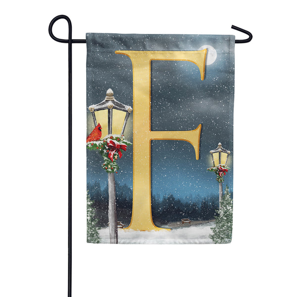 America Forever Winter Lamp Warmth Monogram Garden Flag