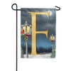 America Forever Winter Lamp Warmth Monogram Garden Flag