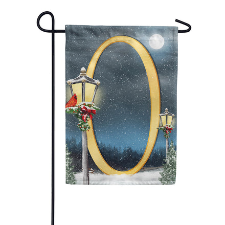 America Forever Winter Lamp Warmth Monogram Garden Flag
