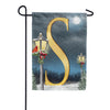 America Forever Winter Lamp Warmth Monogram Garden Flag