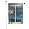 America Forever Winter Lamp Warmth Monogram Garden Flag