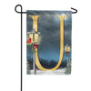 America Forever Winter Lamp Warmth Monogram Garden Flag
