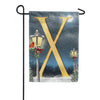 America Forever Winter Lamp Warmth Monogram Garden Flag