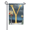 America Forever Winter Lamp Warmth Monogram Garden Flag