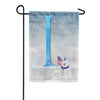 America Forever Polar Bear Snow Family Monogram Garden Flag