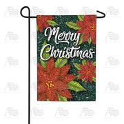 America Forever Snowy Poinsettias Garden Flag