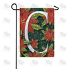 America Forever Snowy Poinsettias Monogram Garden Flag
