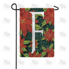 America Forever Snowy Poinsettias Monogram Garden Flag