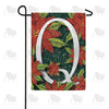 America Forever Snowy Poinsettias Monogram Garden Flag