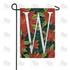 America Forever Snowy Poinsettias Monogram Garden Flag