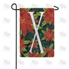 America Forever Snowy Poinsettias Monogram Garden Flag