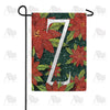 America Forever Snowy Poinsettias Monogram Garden Flag