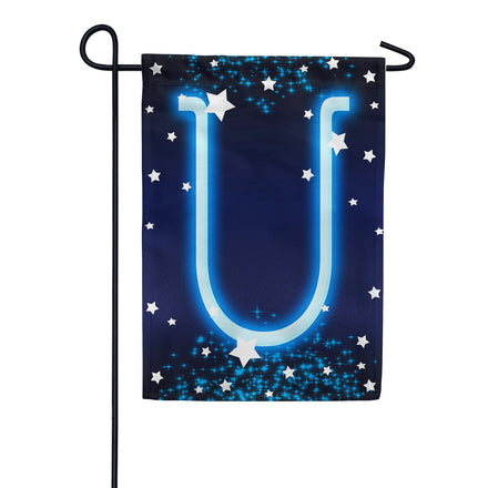 America Forever New Year Starlight Monogram Garden Flag