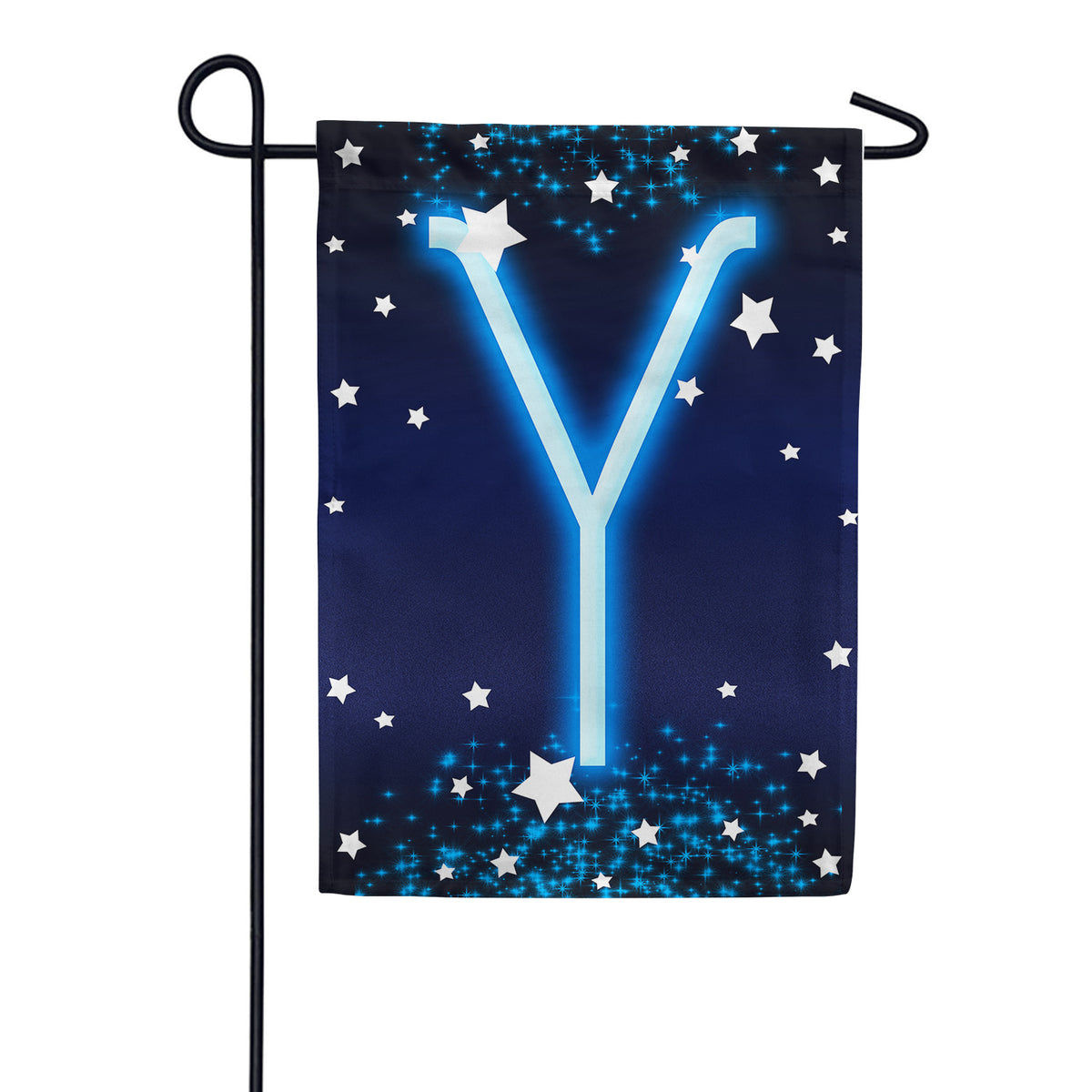 America Forever New Year Starlight Monogram Garden Flag