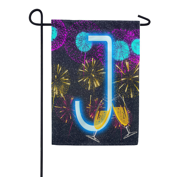 America Forever New Year Celebration Monogram Garden Flag