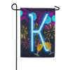 America Forever New Year Celebration Monogram Garden Flag