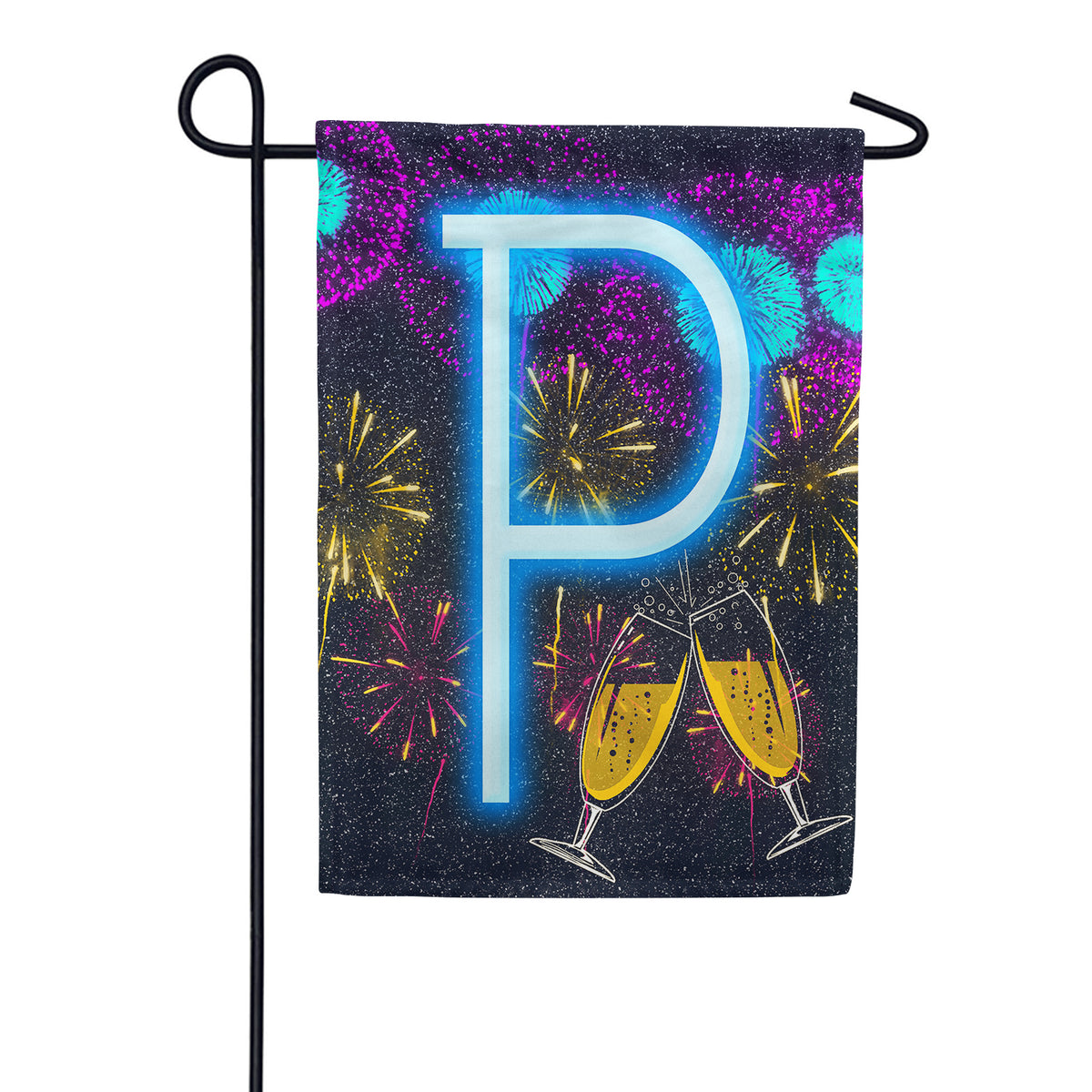 America Forever New Year Celebration Monogram Garden Flag
