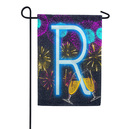 America Forever New Year Celebration Monogram Garden Flag