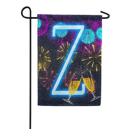 America Forever New Year Celebration Monogram Garden Flag