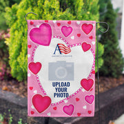 America Forever Personalized Valentine's Day Hearts Garden Flag