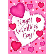 America Forever Happy Valentine's Day Hearts Garden Flag