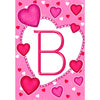 America Forever Happy Valentine's Day Hearts Monogram Garden Flag