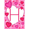 America Forever Happy Valentine's Day Hearts Monogram Garden Flag