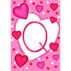 America Forever Happy Valentine's Day Hearts Monogram Garden Flag