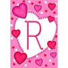 America Forever Happy Valentine's Day Hearts Monogram Garden Flag