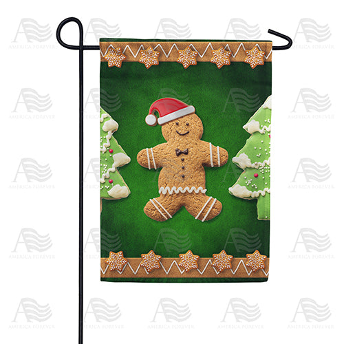 America Forever Santa Gingerbread Man Garden Flag