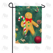 America Forever Gingerbread Man Candy Cane Garden Flag