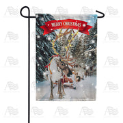 America Forever Sleigh Ride Merry Christmas Garden Flag