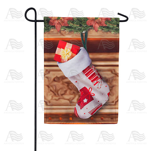 America Forever Stocking Hung On Mantle Garden Flag