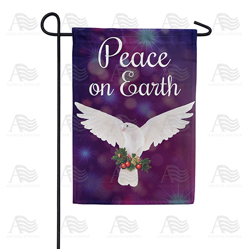 America Forever Peace On Earth Dove Holly Garden Flag