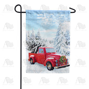 America Forever Bringing Home The Christmas Tree Garden Flag
