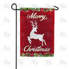 America Forever Merry Christmas White Deer Garden Flag