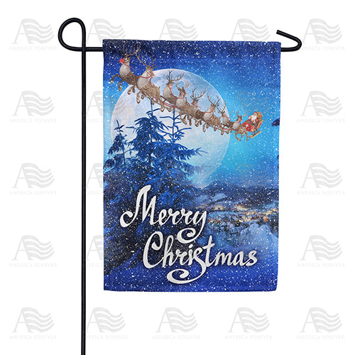 America Forever Here Comes Santa! Garden Flag
