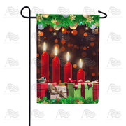 America Forever Christmas Candles Aglow Garden Flag