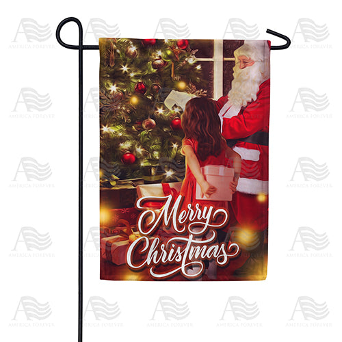 America Forever On Santa's Nice List Garden Flag