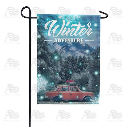 America Forever Winter Adventure Garden Flag