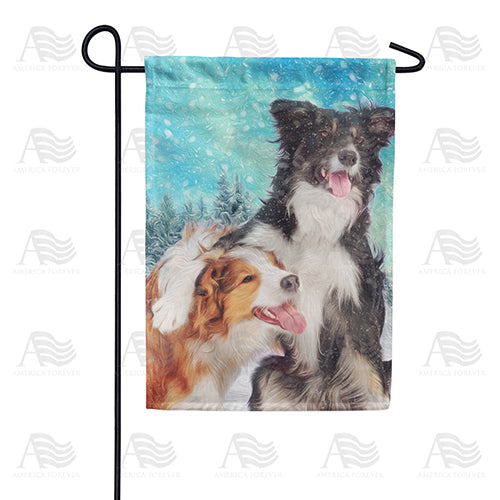 America Forever Catching Snowflakes Garden Flag