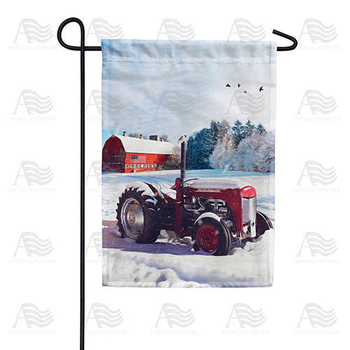America Forever Winter At The Farm Garden Flag