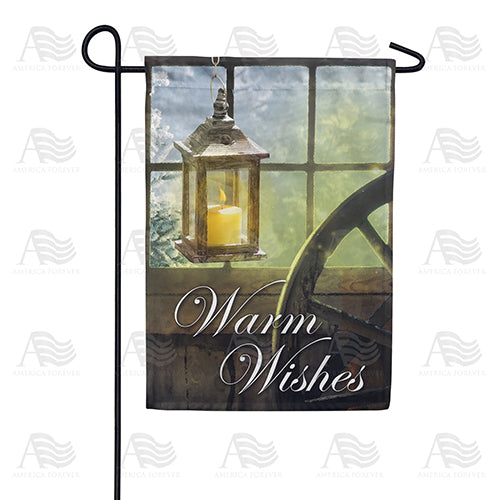 America Forever Warm Winter Wishes Garden Flag