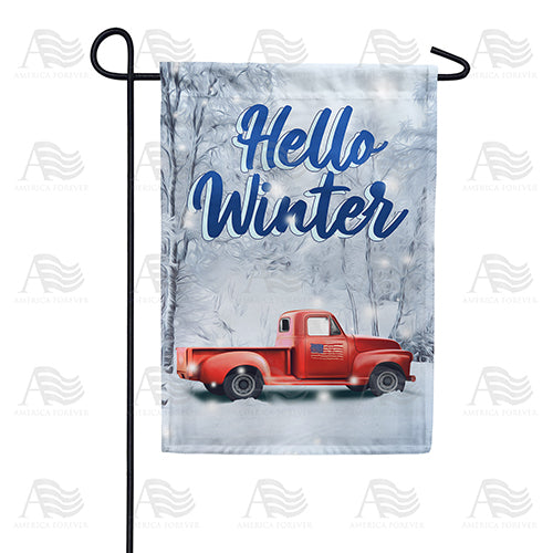 America Forever Winter Travels Garden Flag