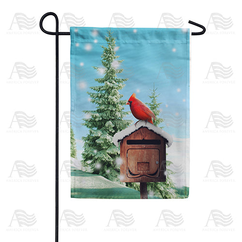 America Forever Winter Delivery Garden Flag