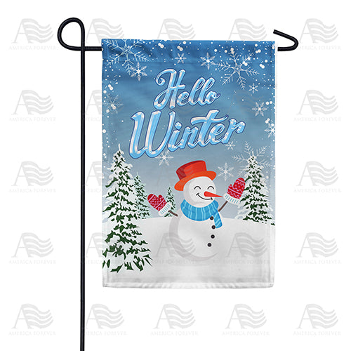 America Forever Snowman High 5 To Winter Garden Flag